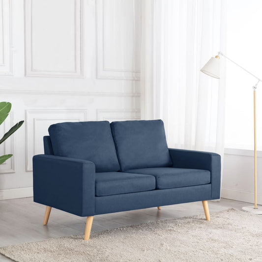 2Místná Pohovka Modrá Textil