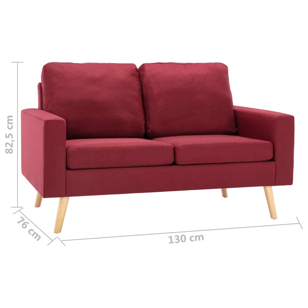 2Místná Pohovka Vínová Textil