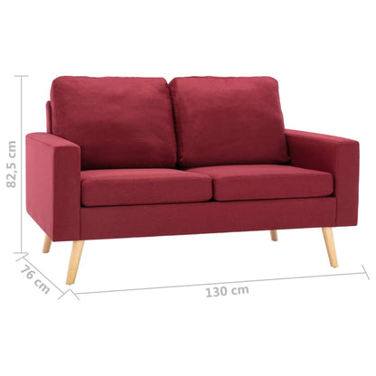 2Místná Pohovka Vínová Textil