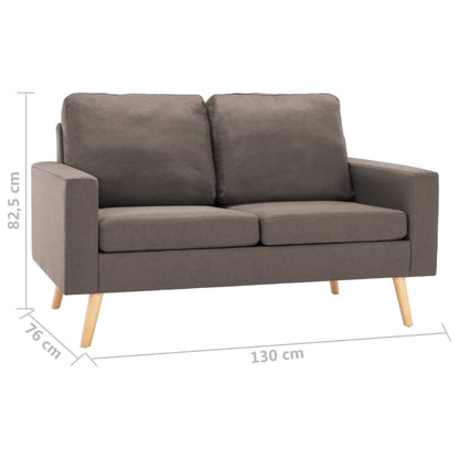 2Místná Pohovka Taupe Textil