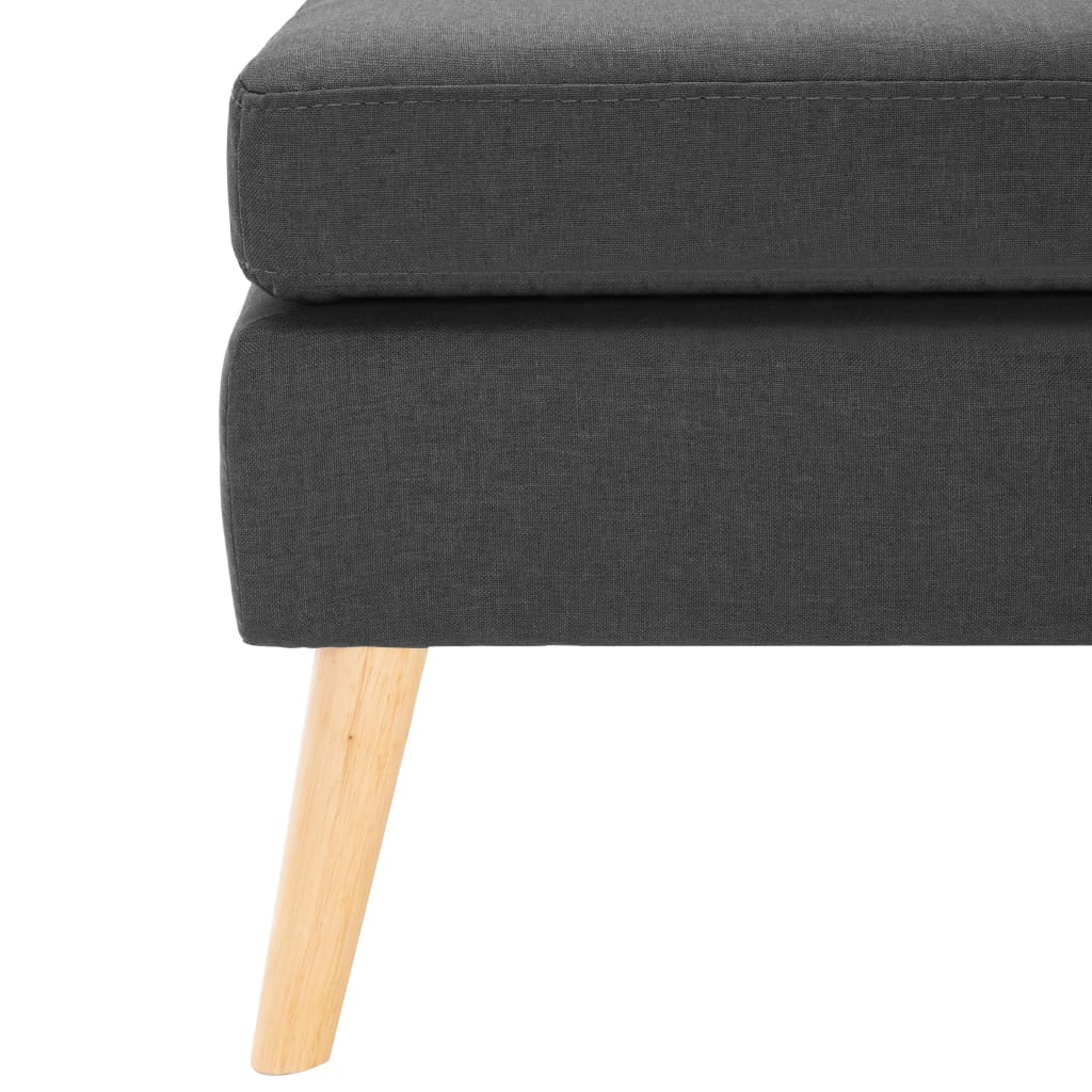 Podnožka Tmavě Šedá Textil