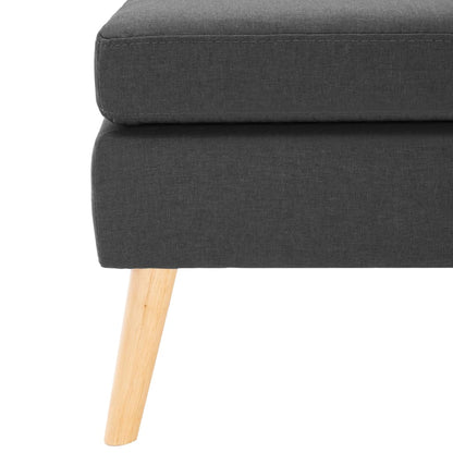 Podnožka Tmavě Šedá Textil