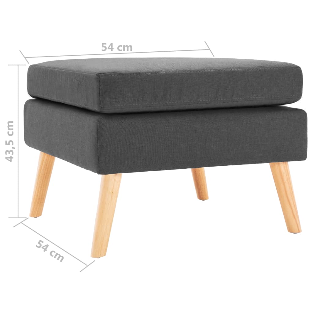 Podnožka Tmavě Šedá Textil