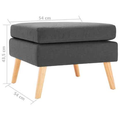 Podnožka Tmavě Šedá Textil