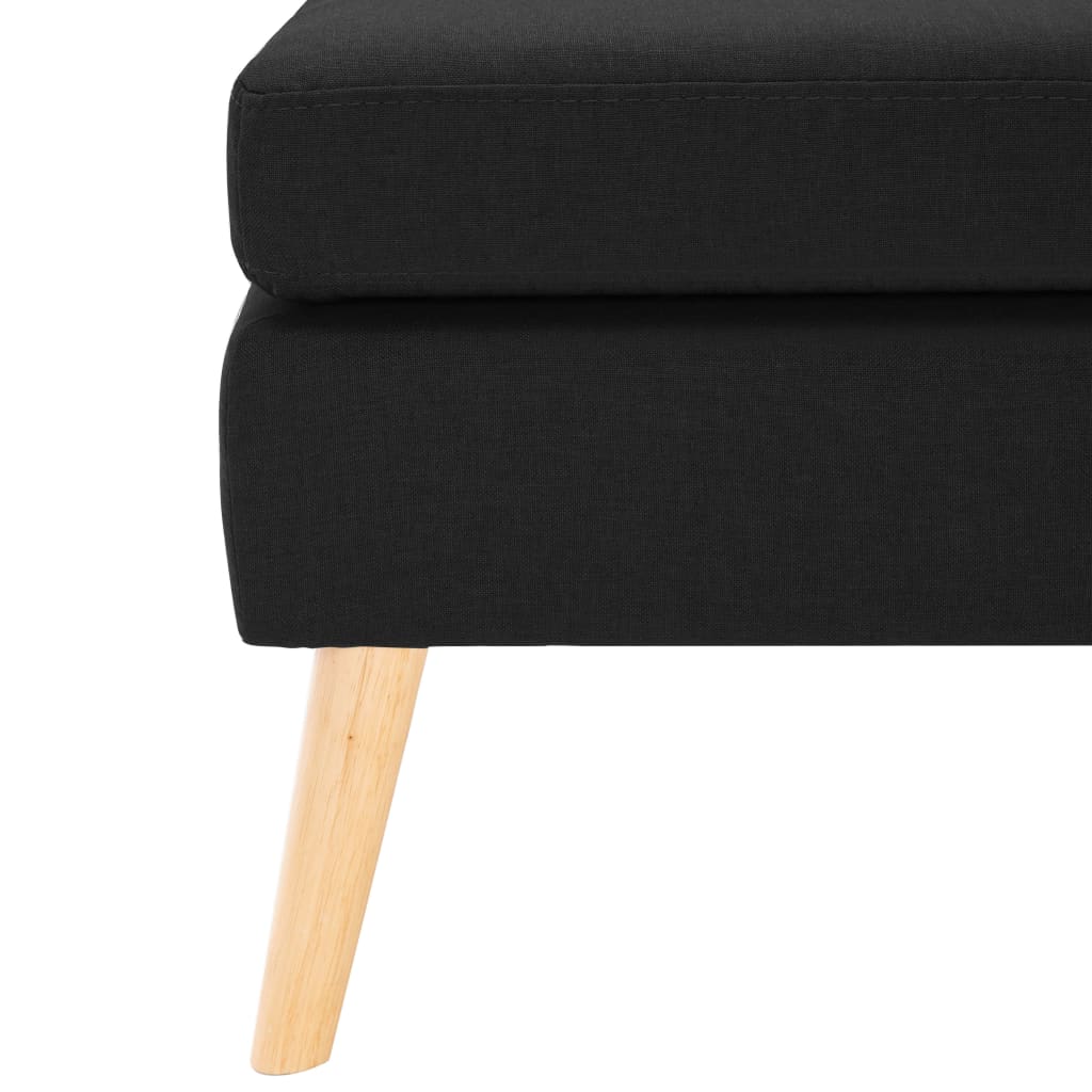 Podnožka Černá Textil