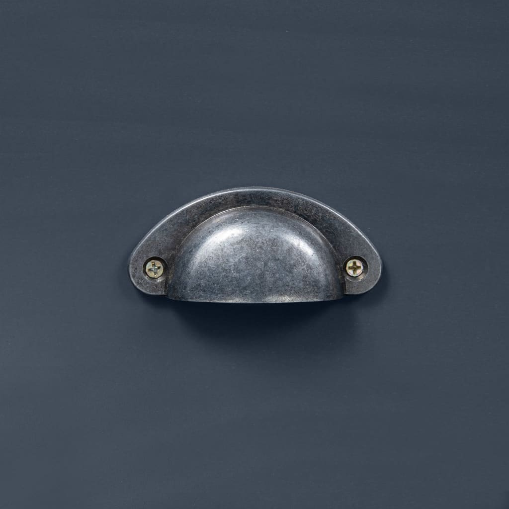 Příborník Hill Šedý 125 X 40 X 80 Cm Masivní Borové Dřevo