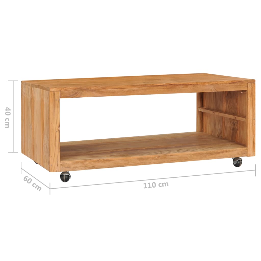 Konferenční Stolek 110 X 60 X 40 Cm Masivní Teakové Dřevo