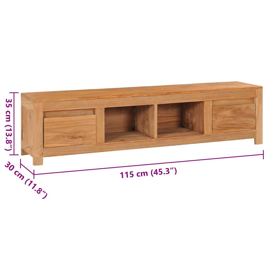 Tv Stolek 115 X 30 X 35 Cm Masivní Teakové Dřevo
