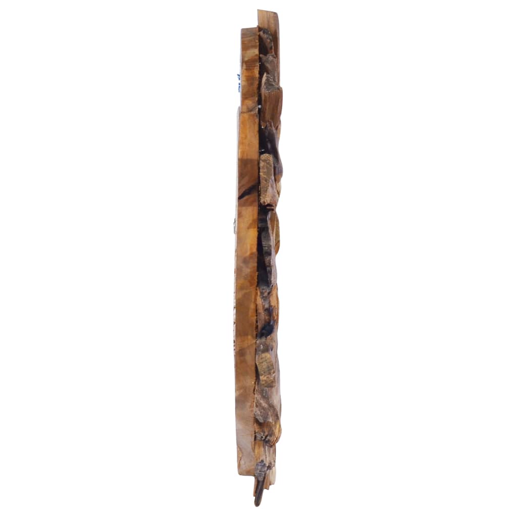 Nástěnné Zrcadlo 40 Cm Teak Kulaté