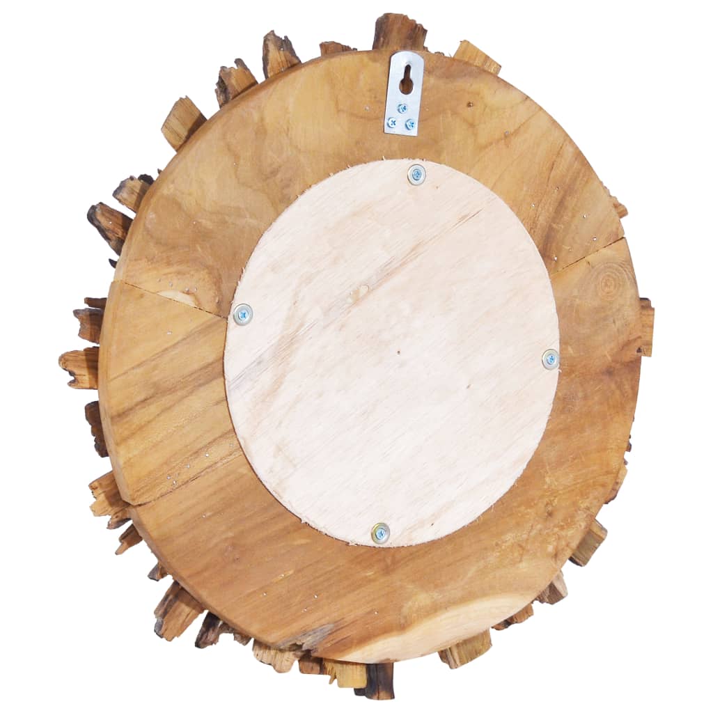 Nástěnné Zrcadlo 40 Cm Teak Kulaté