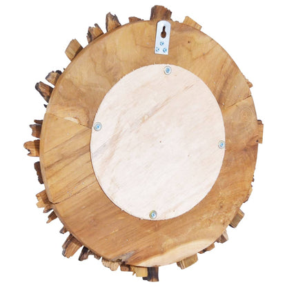 Nástěnné Zrcadlo 40 Cm Teak Kulaté