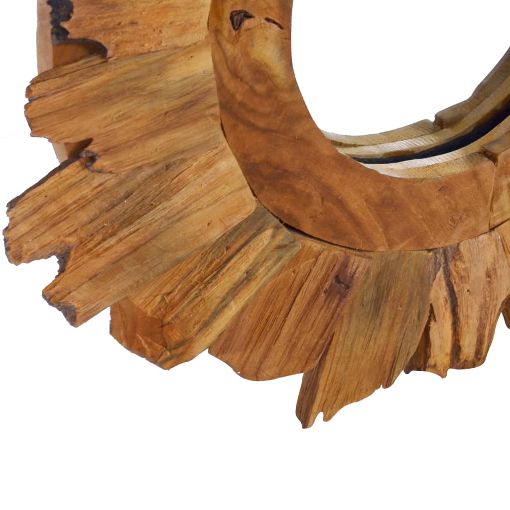 Nástěnné Zrcadlo 40 Cm Teak Kulaté