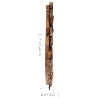Nástěnné Zrcadlo 40 Cm Teak Kulaté