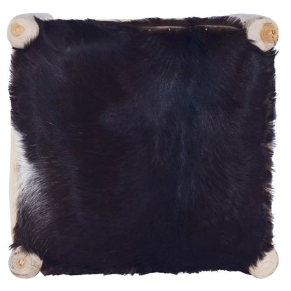 Barová Stolička Pravá Koží Kůže A Masivní Teak