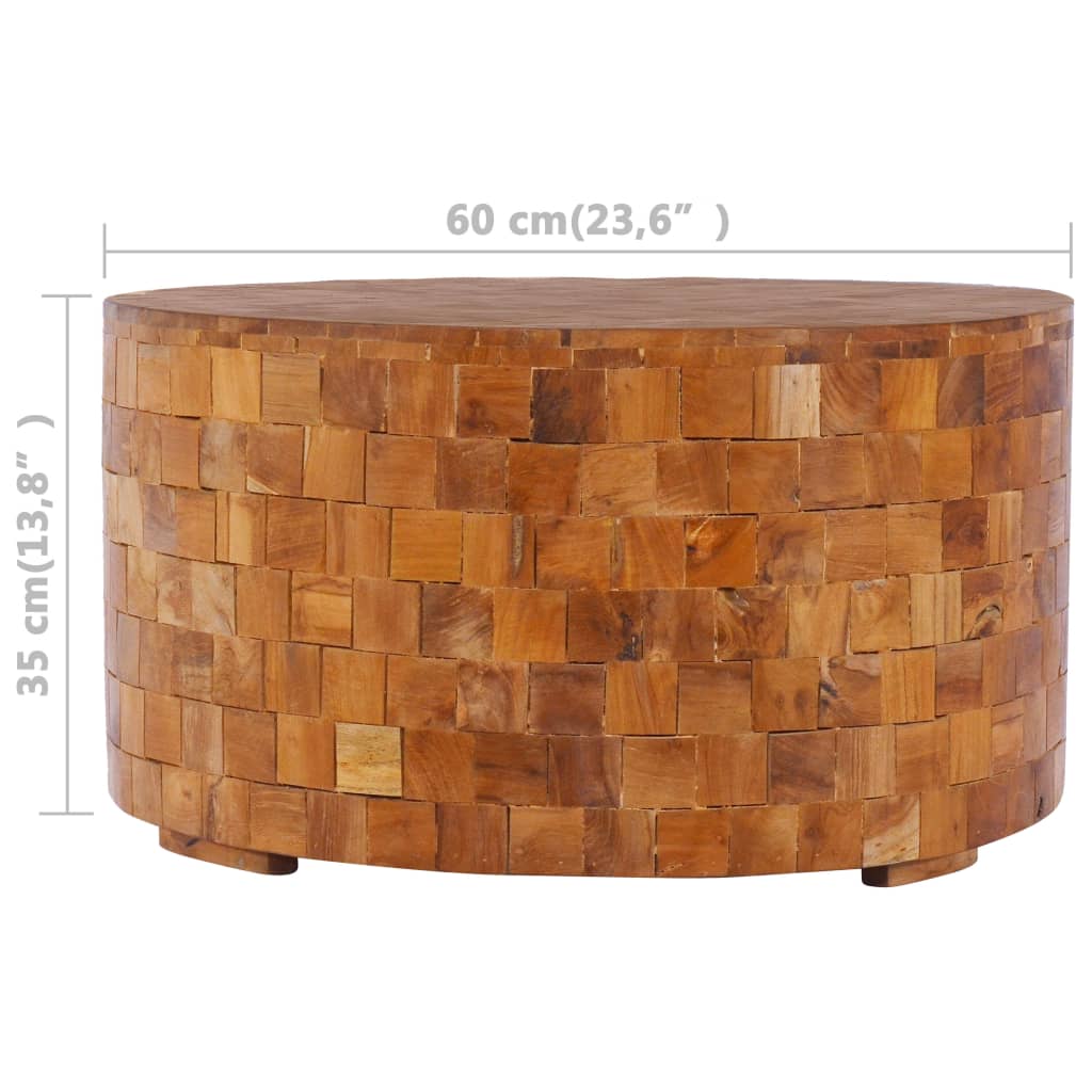 Konferenční Stolek 60 X 60 X 35 Cm Masivní Teakové Dřevo