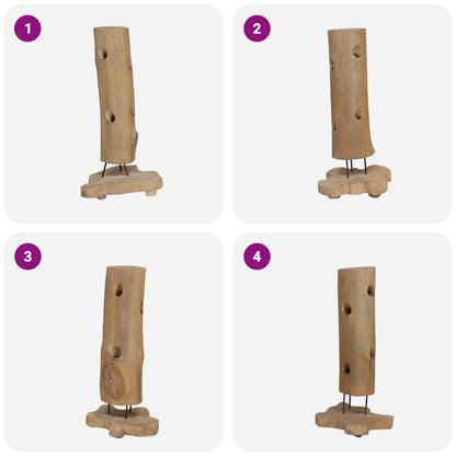 Stojan Na Víno Na 8 Lahví 40 X 30 X 80 Cm Masivní Teakové Dřevo