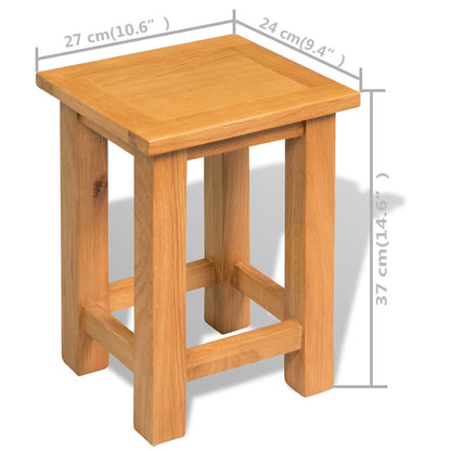 Přístavné Stolky 2 Ks 27 X 24 X 37 Cm Masivní Dubové Dřevo