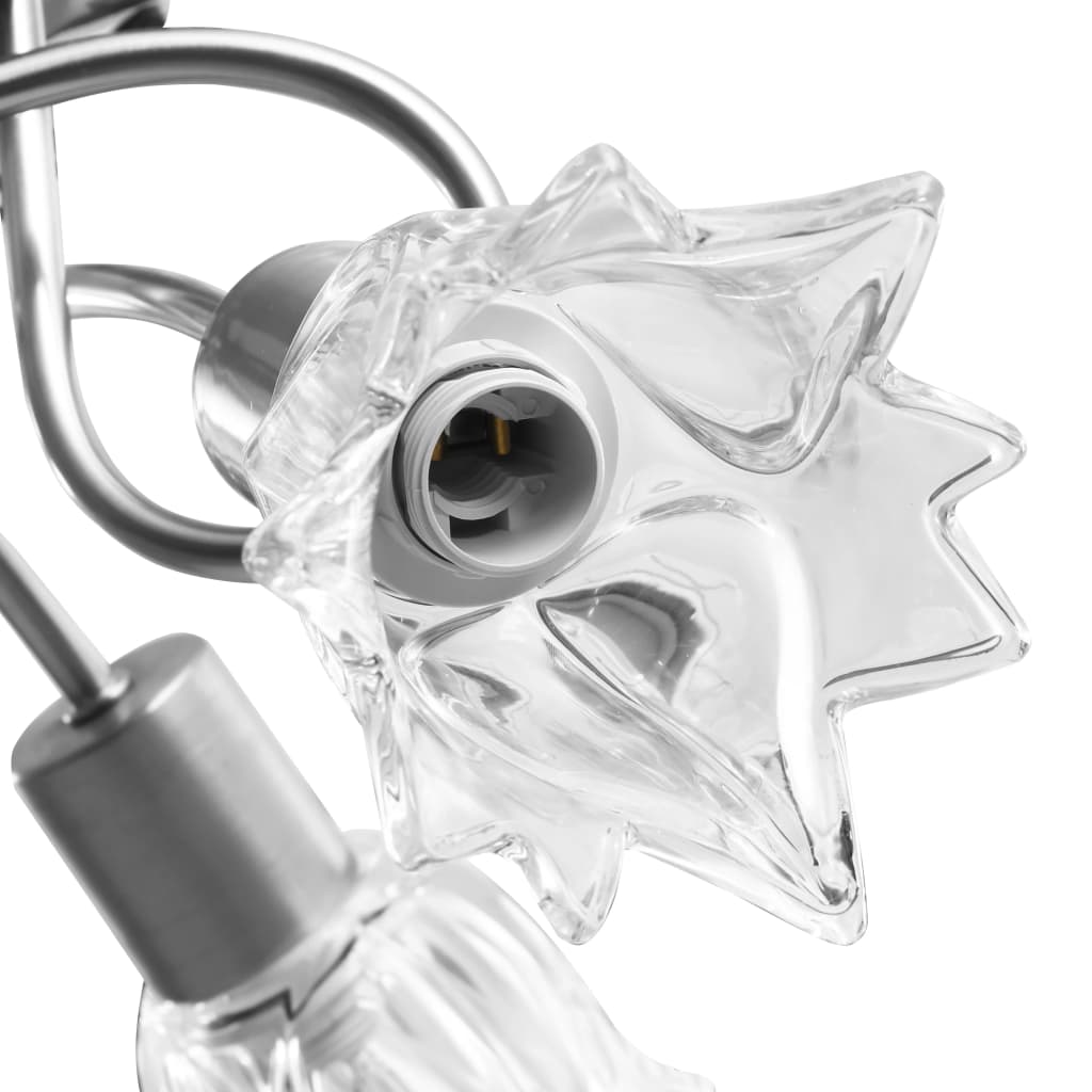 Stropní Lampa Průhledná Skleněná Stínidla 3 Žárovky E14