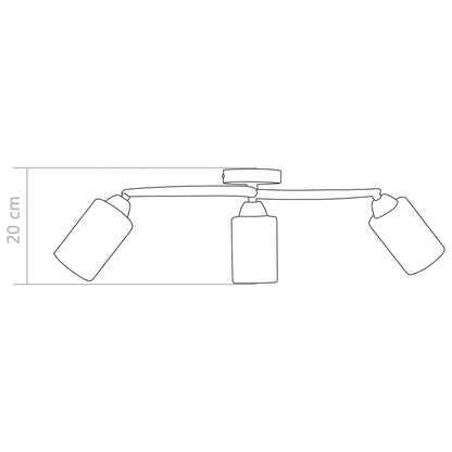 Stropní Svítidlo S Keramickými Stínidly Na 3 Žárovky E14 Bílé