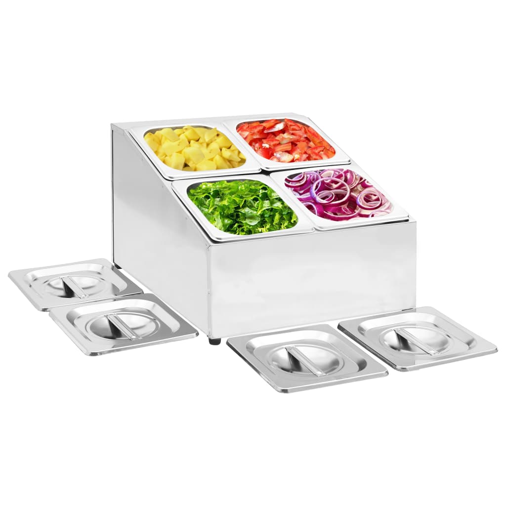 Nástavba Na Gastronádoby Pro 6 Gn 1/6 Nádob Nerezová Ocel