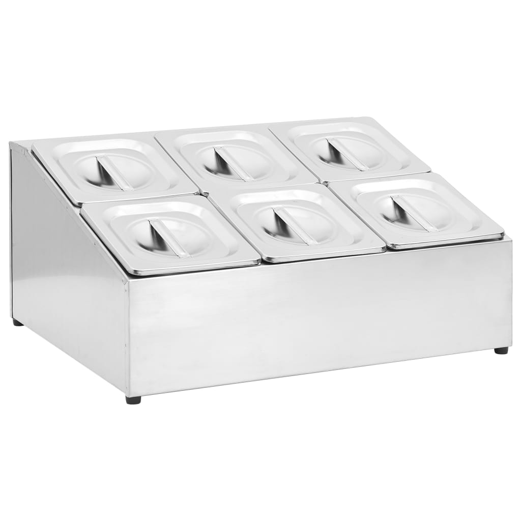 Nástavba Na Gastronádoby Pro 6 Gn 1/6 Nádob Nerezová Ocel