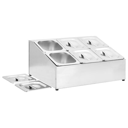 Nástavba Na Gastronádoby Pro 6 Gn 1/6 Nádob Nerezová Ocel