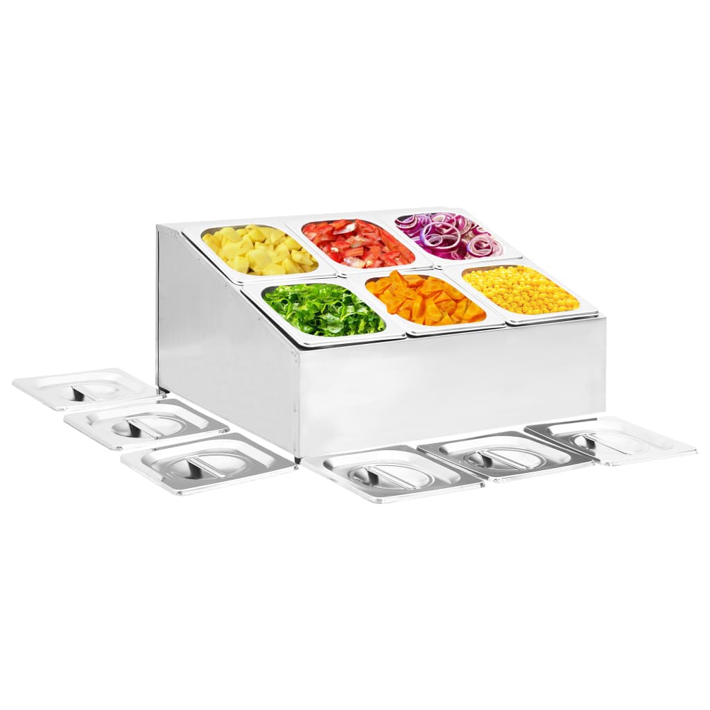 Nástavba Na Gastronádoby Pro 6 Gn 1/6 Nádob Nerezová Ocel