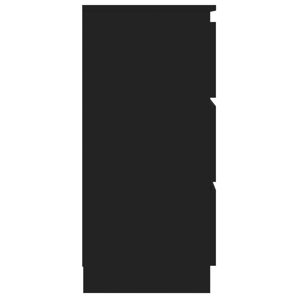 Příborník Černý 60 X 35 X 76 Cm Kompozitní Dřevo