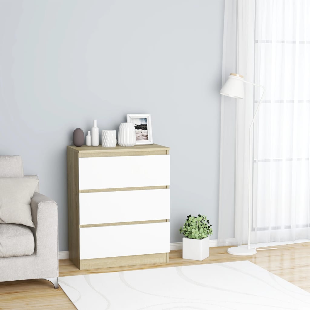 Příborník Černý 60 X 35 X 76 Cm Kompozitní Dřevo