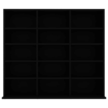 Skříňka Na Cd Černá 102 X 23 X 89,5 Cm Kompozitní Dřevo