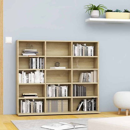 Skříňka Na Cd Černá 102 X 23 X 89,5 Cm Kompozitní Dřevo