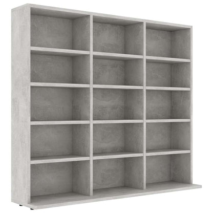Skříňka Na Cd Betonově Šedá 100 X 23 X 89,5 Cm Kompozitní Dřevo