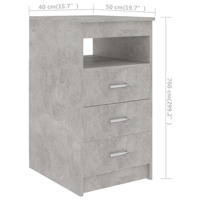 Komoda Se Zásuvkami Betonově Šedá 40X50X76 Cm Kompozitní Dřevo