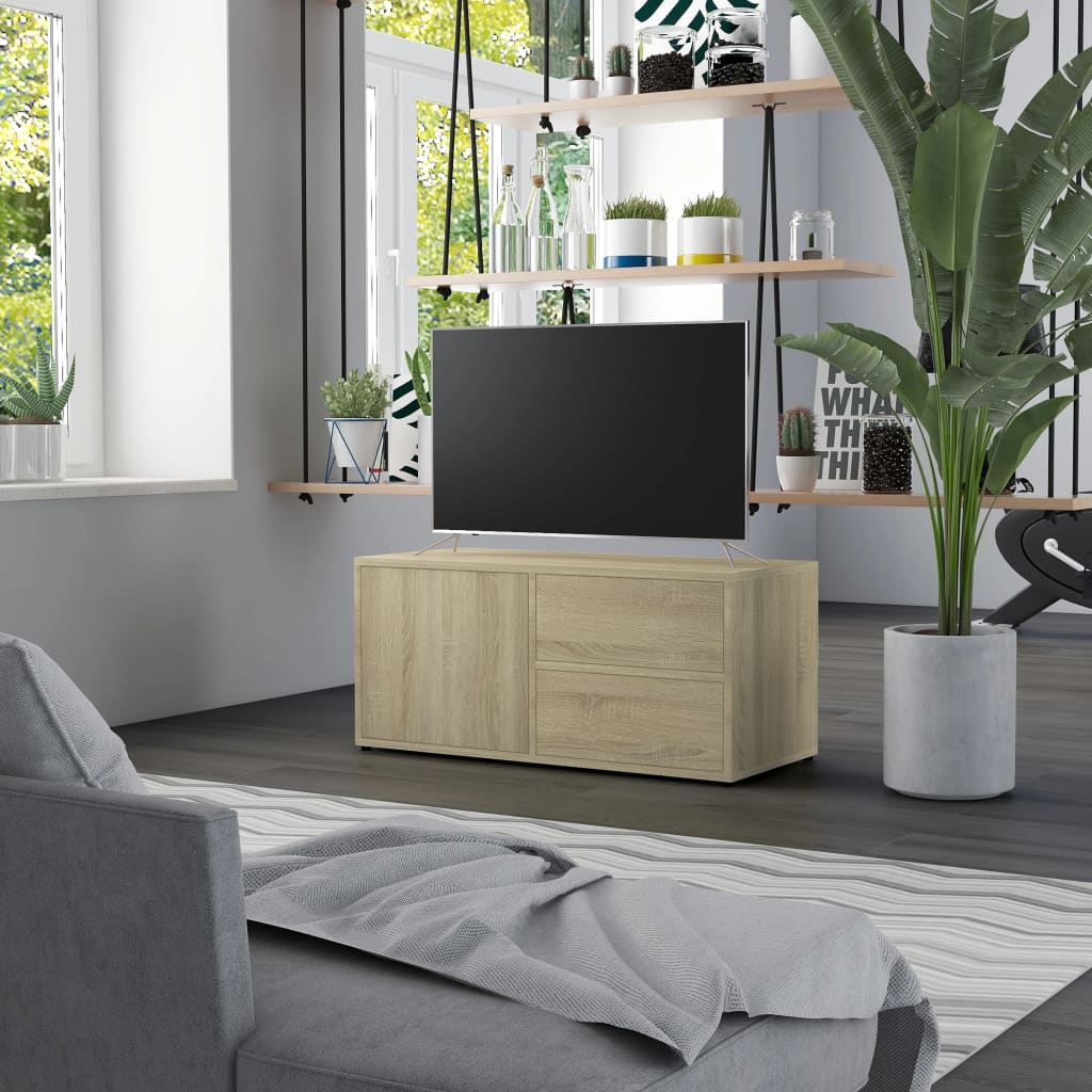 Tv Stolek 80 X 34 X 36 Cm Kompozitní Dřevo
