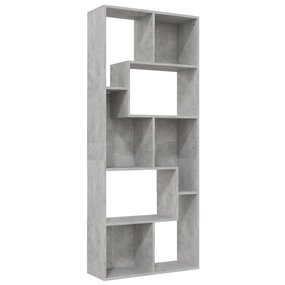Knihovna Betonově Šedá 67 X 24 X 161 Cm Kompozitní Dřevo