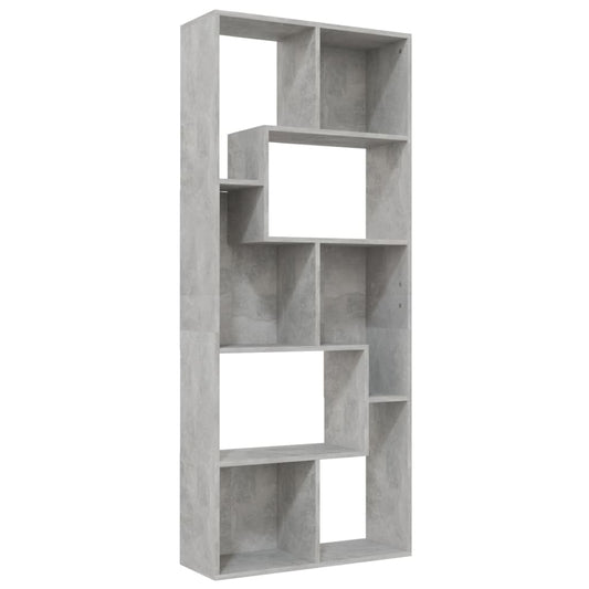 Knihovna Betonově Šedá 67 X 24 X 161 Cm Kompozitní Dřevo