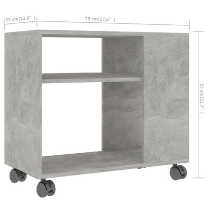 Odkládací Stolek Betonově Šedý 70X35X55 Cm Kompozitní Dřevo