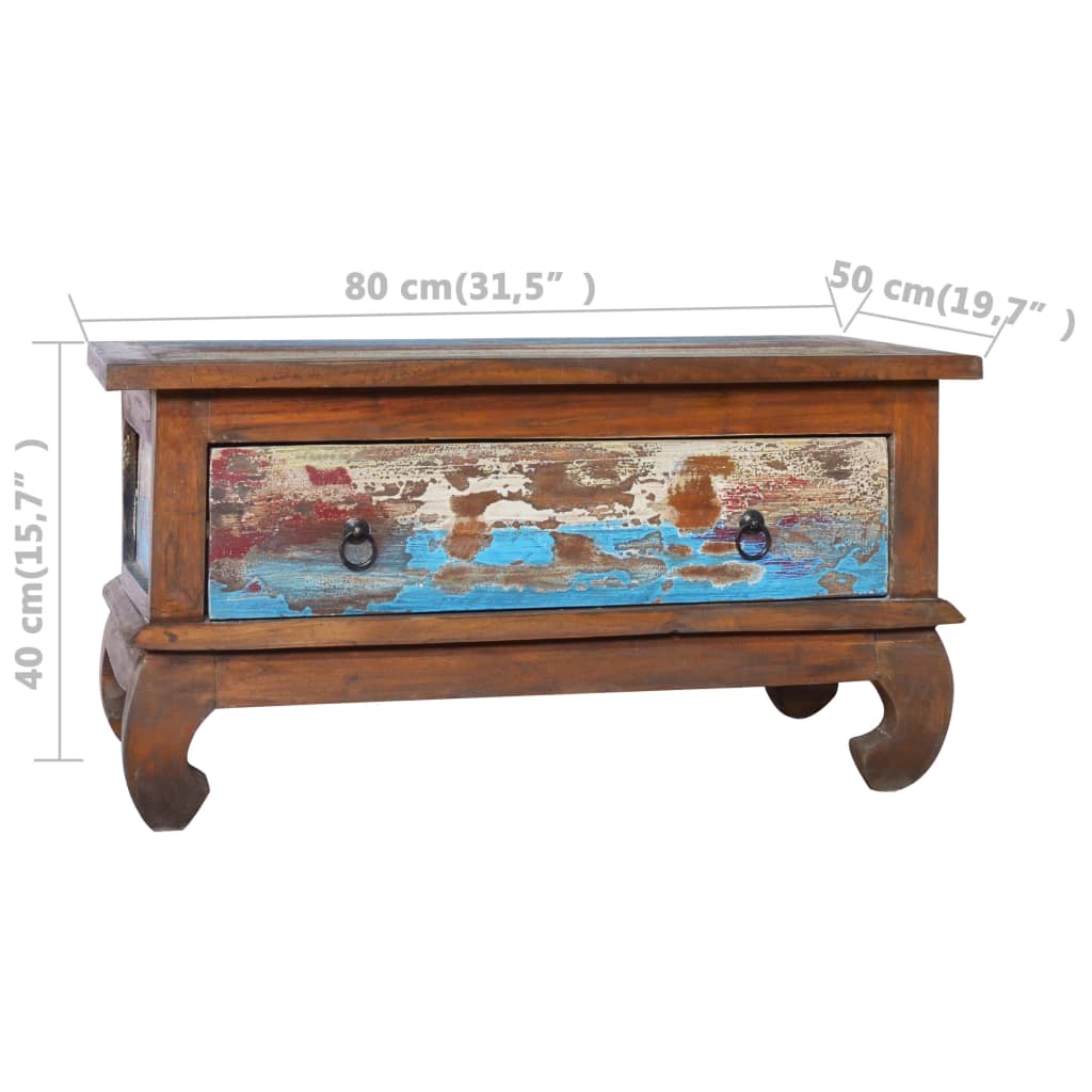 Konferenční Stolek 80 X 50 X 40 Cm Recyklované Teakové Dřevo