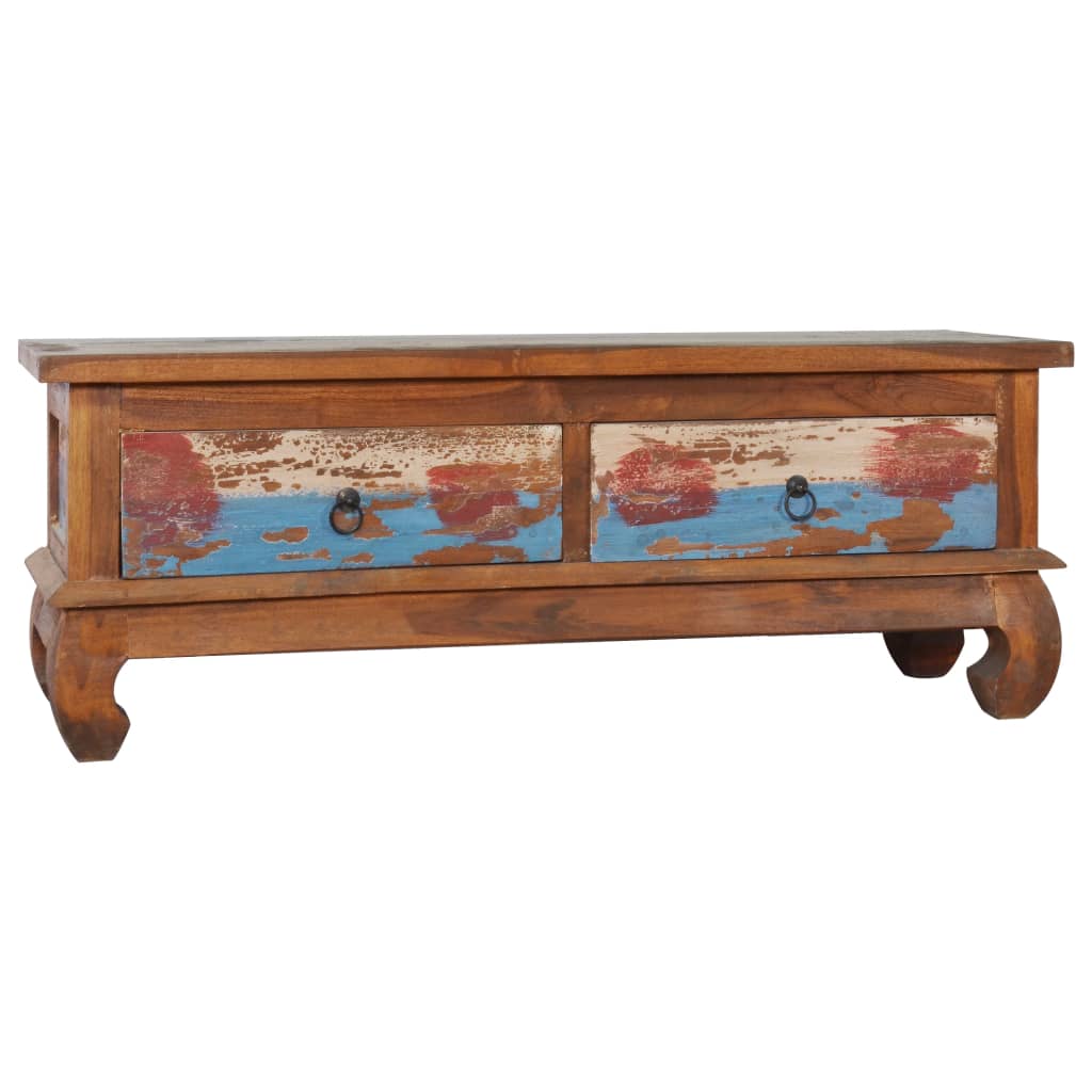 Tv Stolek 110 X 35 X 40 Cm Recyklované Teakové Dřevo