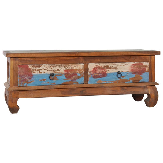 Tv Stolek 110 X 35 X 40 Cm Recyklované Teakové Dřevo