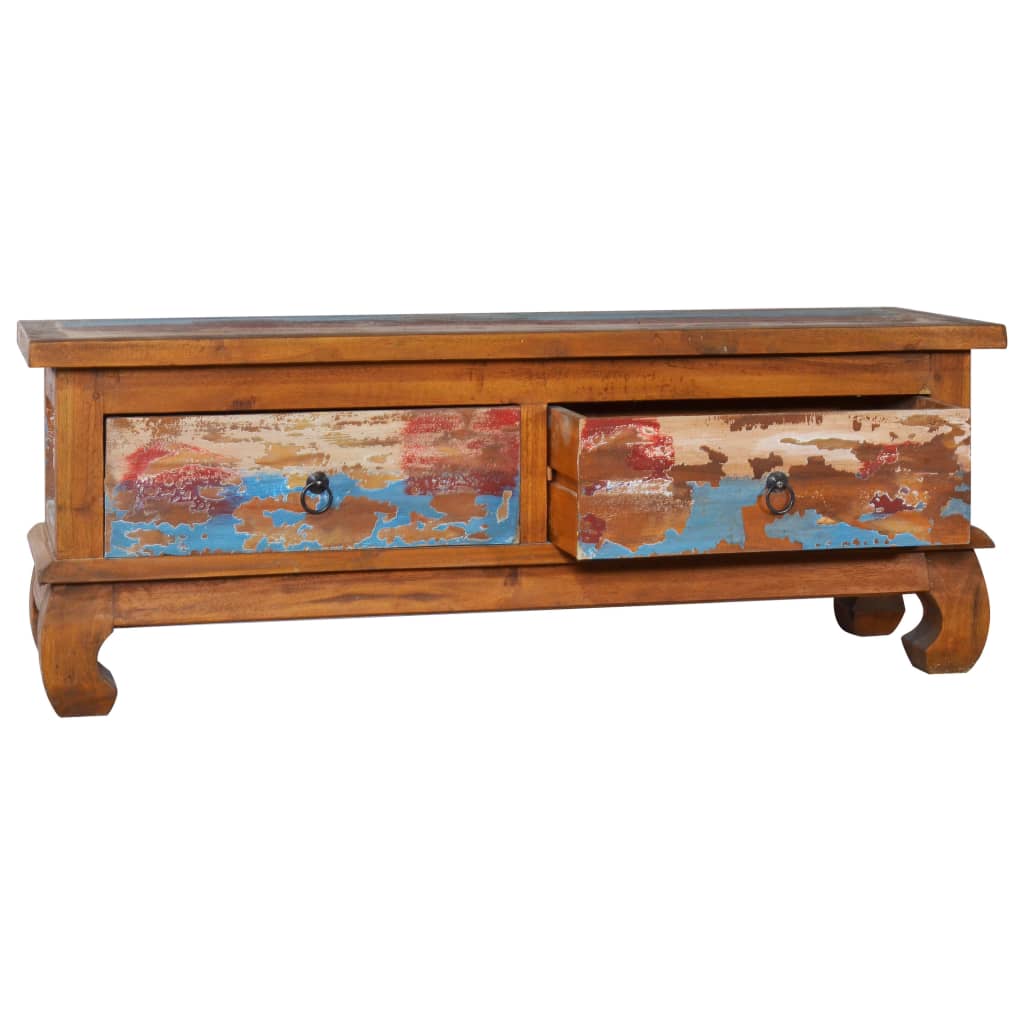 Tv Stolek 110 X 35 X 40 Cm Recyklované Teakové Dřevo