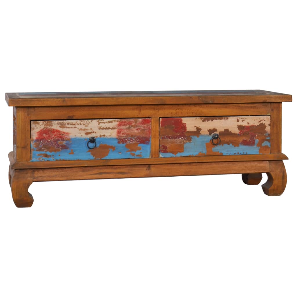 Tv Stolek 110 X 35 X 40 Cm Recyklované Teakové Dřevo