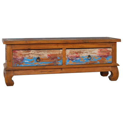 Tv Stolek 110 X 35 X 40 Cm Recyklované Teakové Dřevo