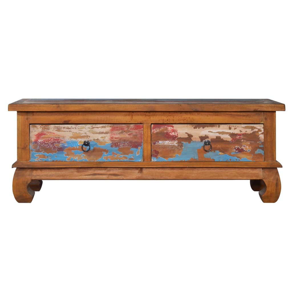 Tv Stolek 110 X 35 X 40 Cm Recyklované Teakové Dřevo