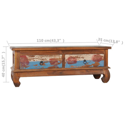 Tv Stolek 110 X 35 X 40 Cm Recyklované Teakové Dřevo