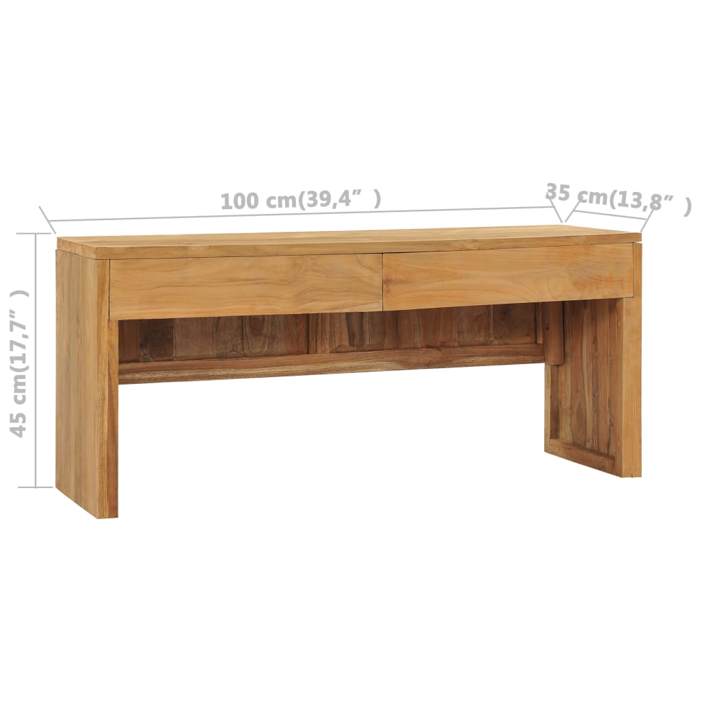 Tv Stolek 100 X 35 X 45 Cm Masivní Teakové Dřevo