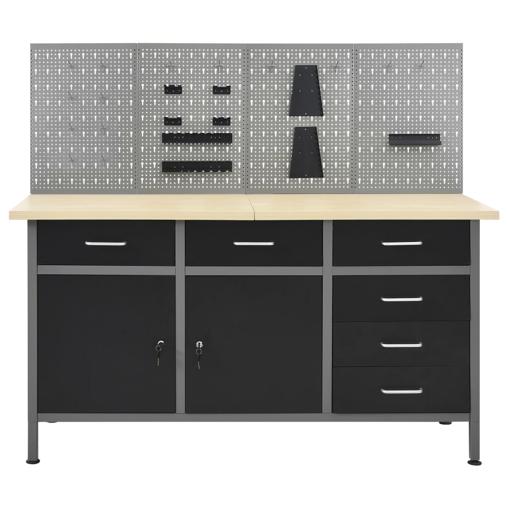 Pracovní Stůl Se Čtyřmi Nástěnnými Panely