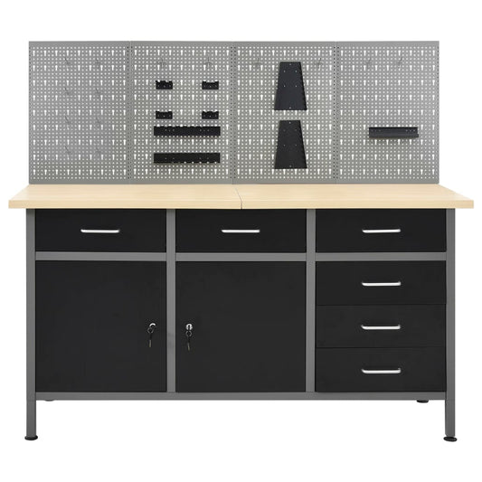 Pracovní Stůl Se Čtyřmi Nástěnnými Panely