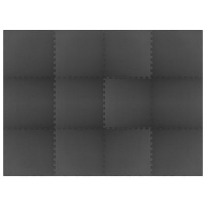 Podložky Na Zem 12 Ks 4,32 M² Eva Pěna Černé