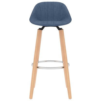 Barové Židle 2 Ks Modré Textil